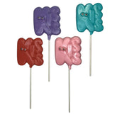 Assorted Colors Kiss Lollipop Suckers 1.0 Oz White Chocolate
